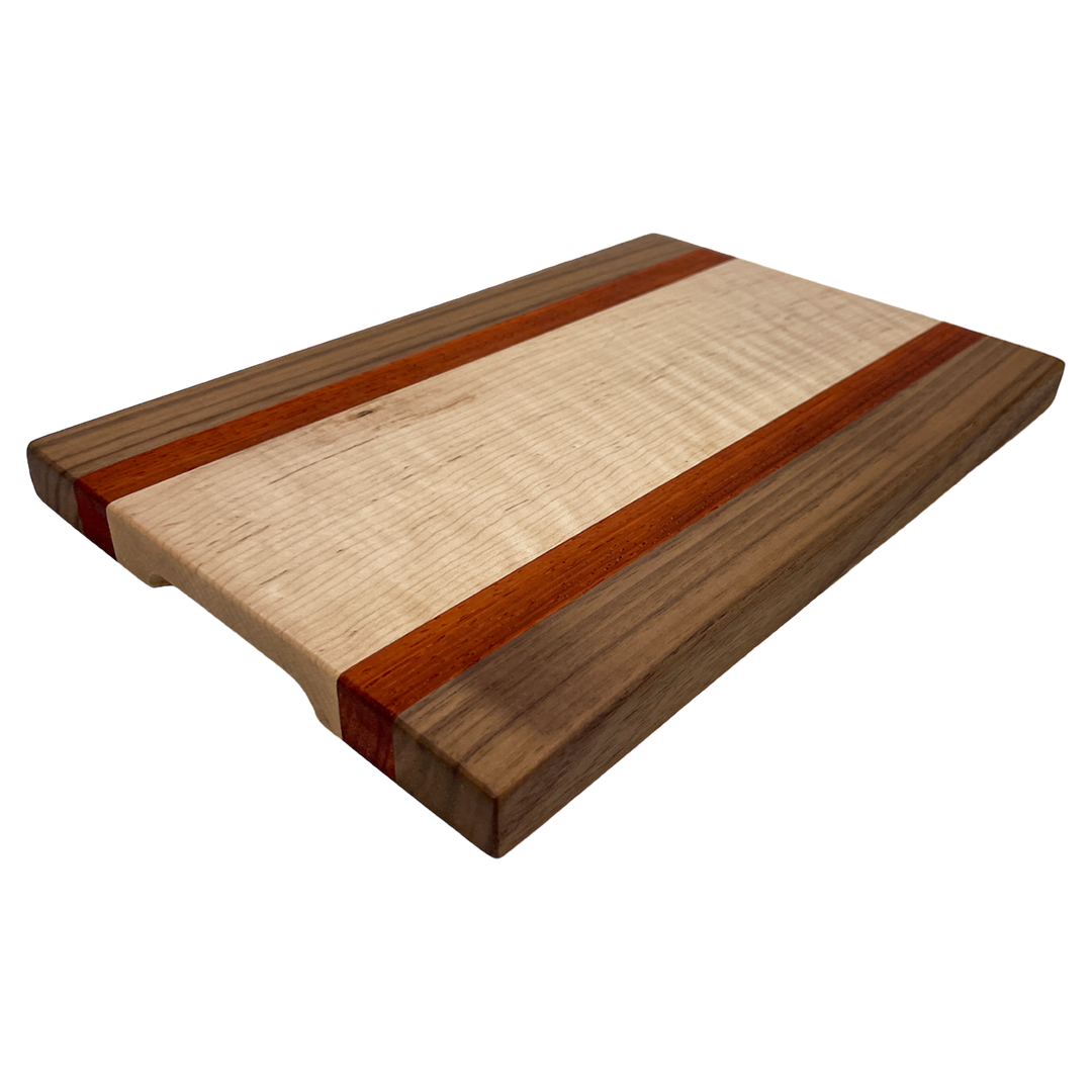 Curly Maple, Walnut, Padauk - Cutting Board (Everyday Series)