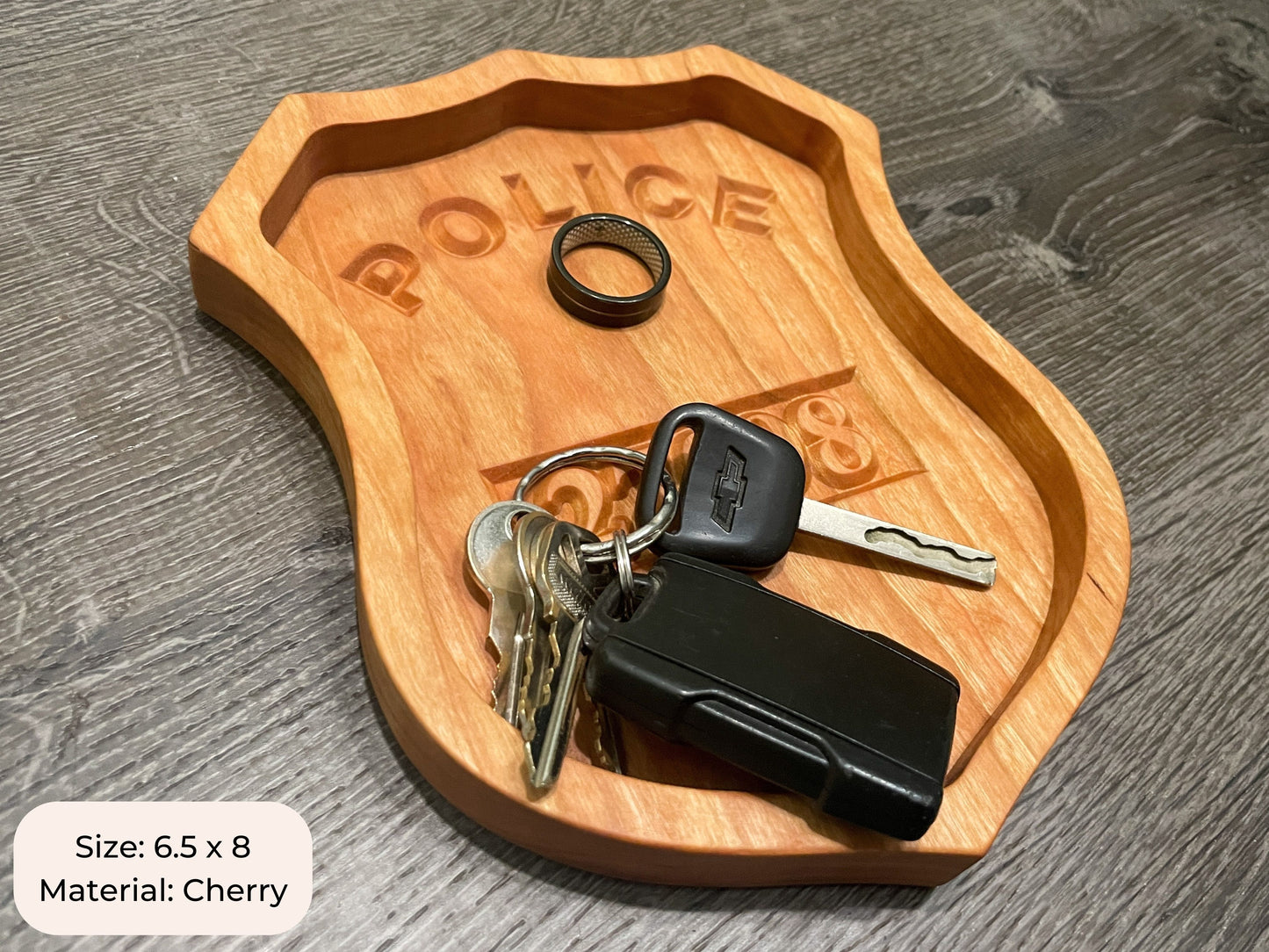 Police Badge Catch All Tray
