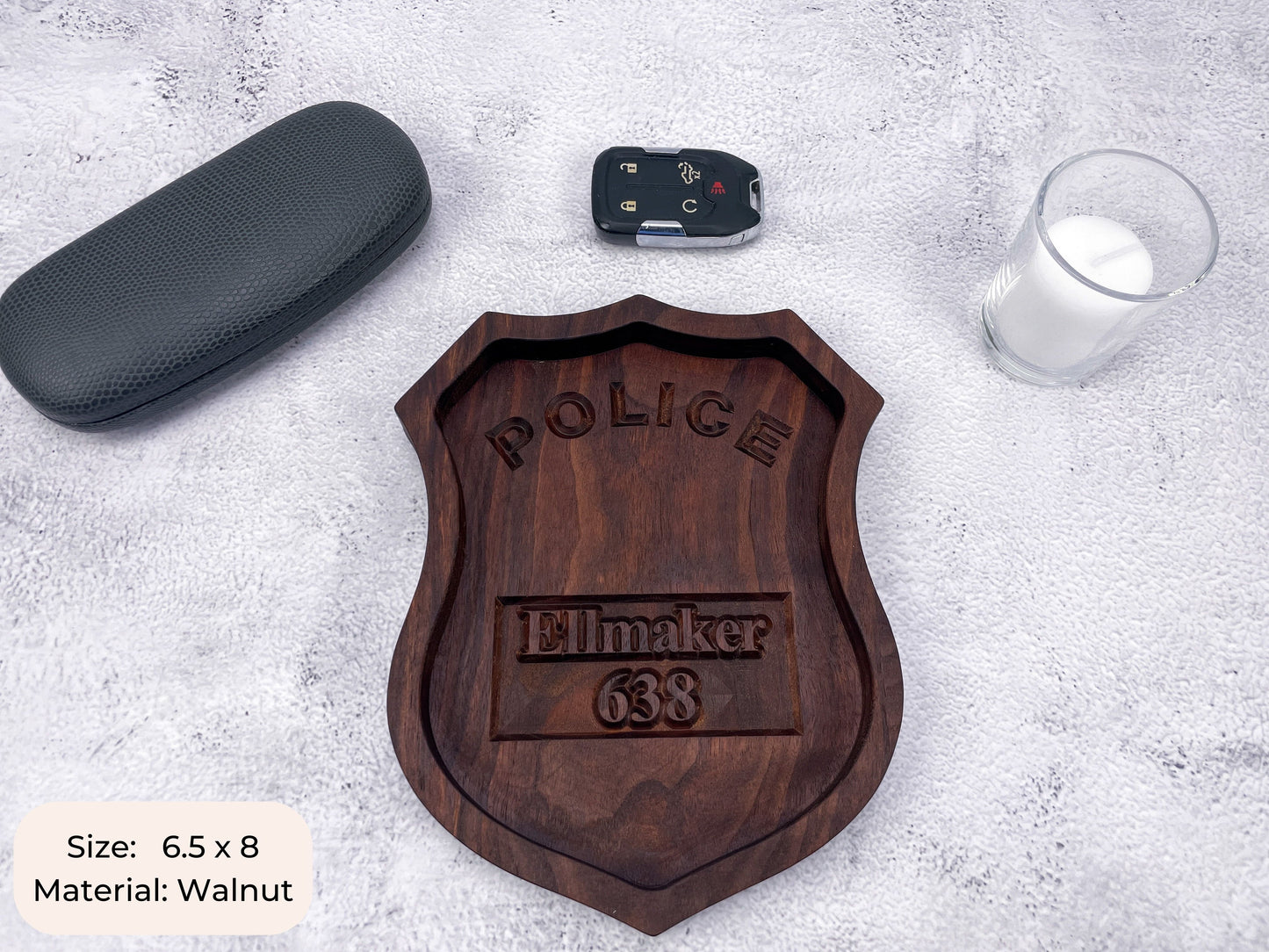 Police Badge Catch All Tray
