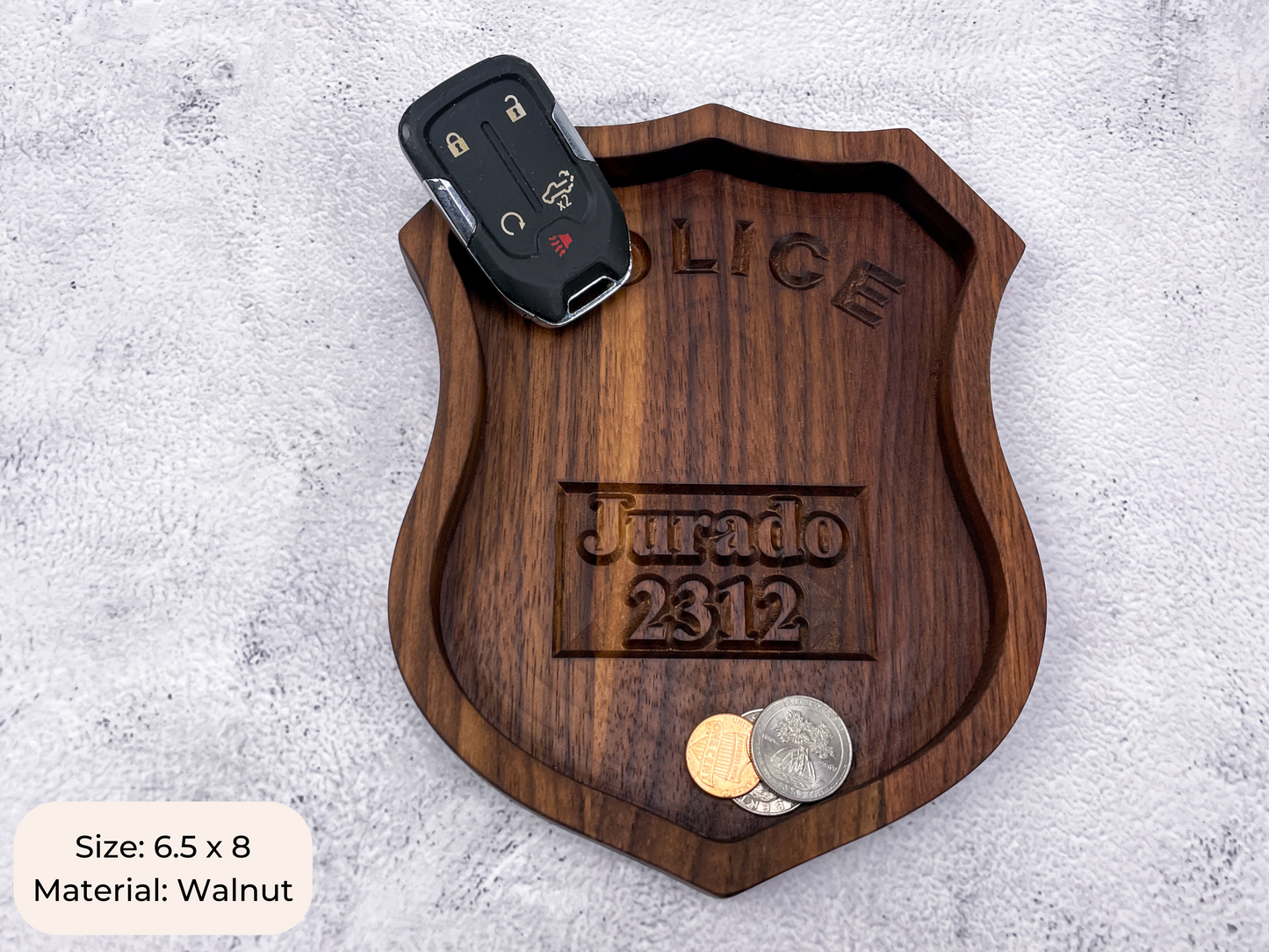 Police Badge Catch All Tray