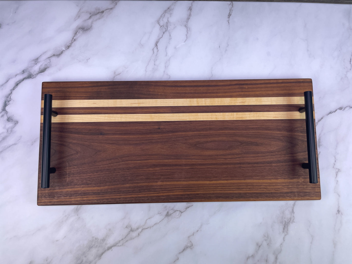 Modern Walnut and Maple Charcuterie Tray