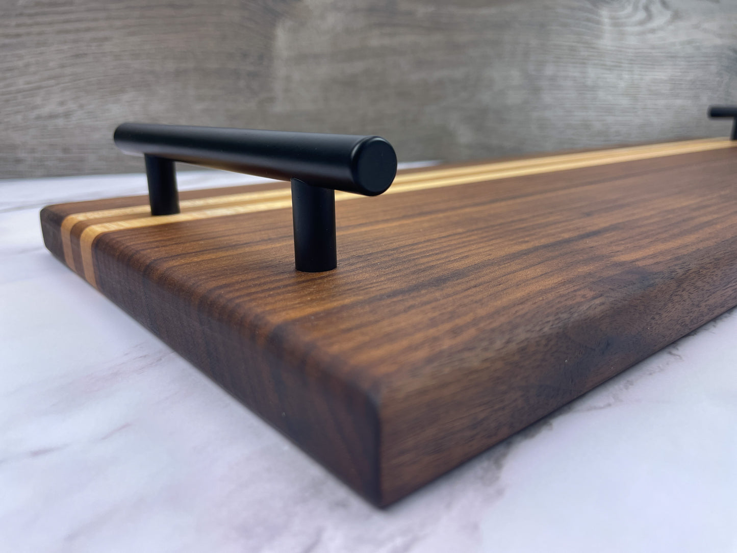Modern Walnut and Maple Charcuterie Tray