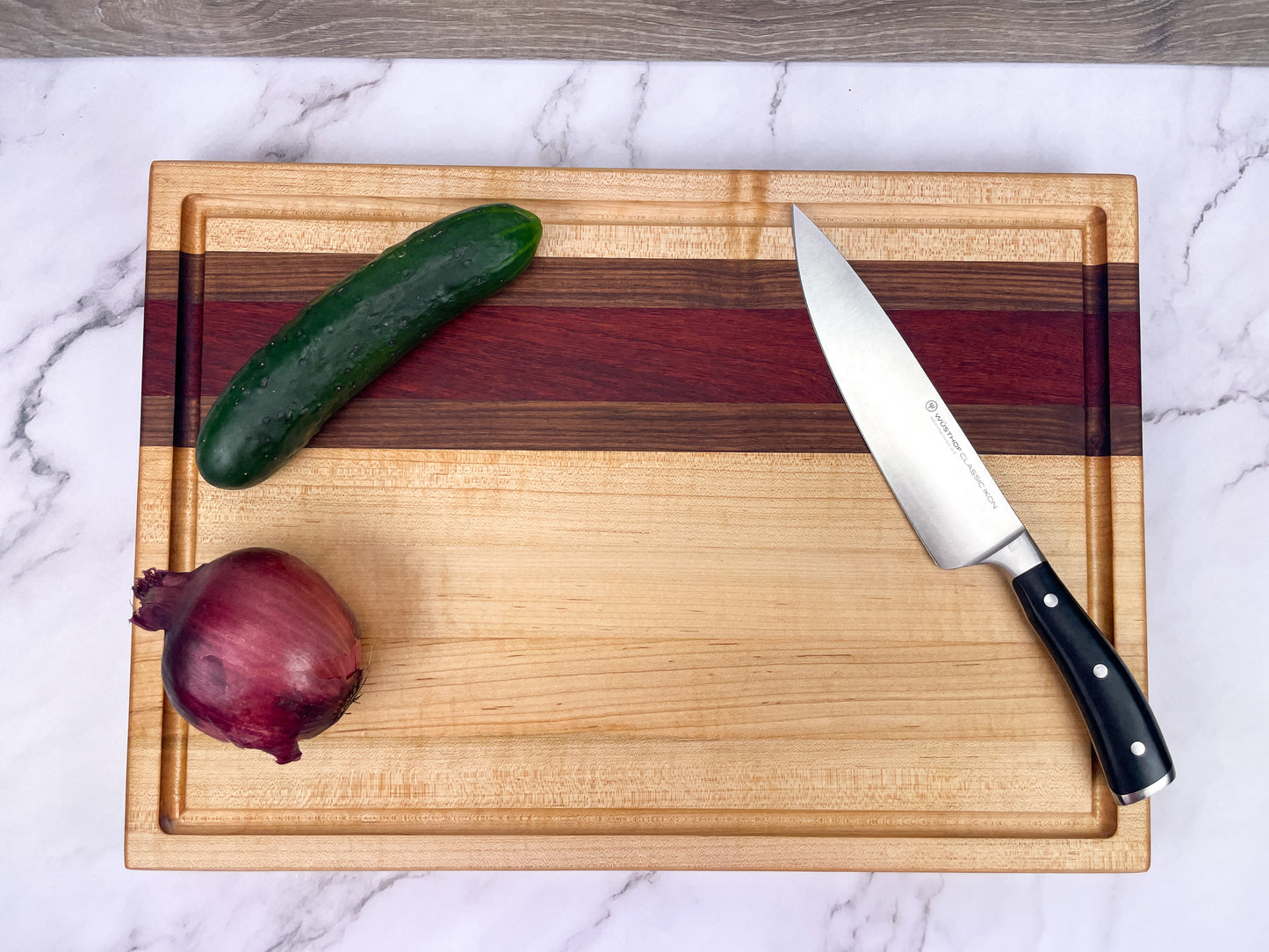 Maple, Bloodwood, Walnut - Cutting Board (Signature Series)