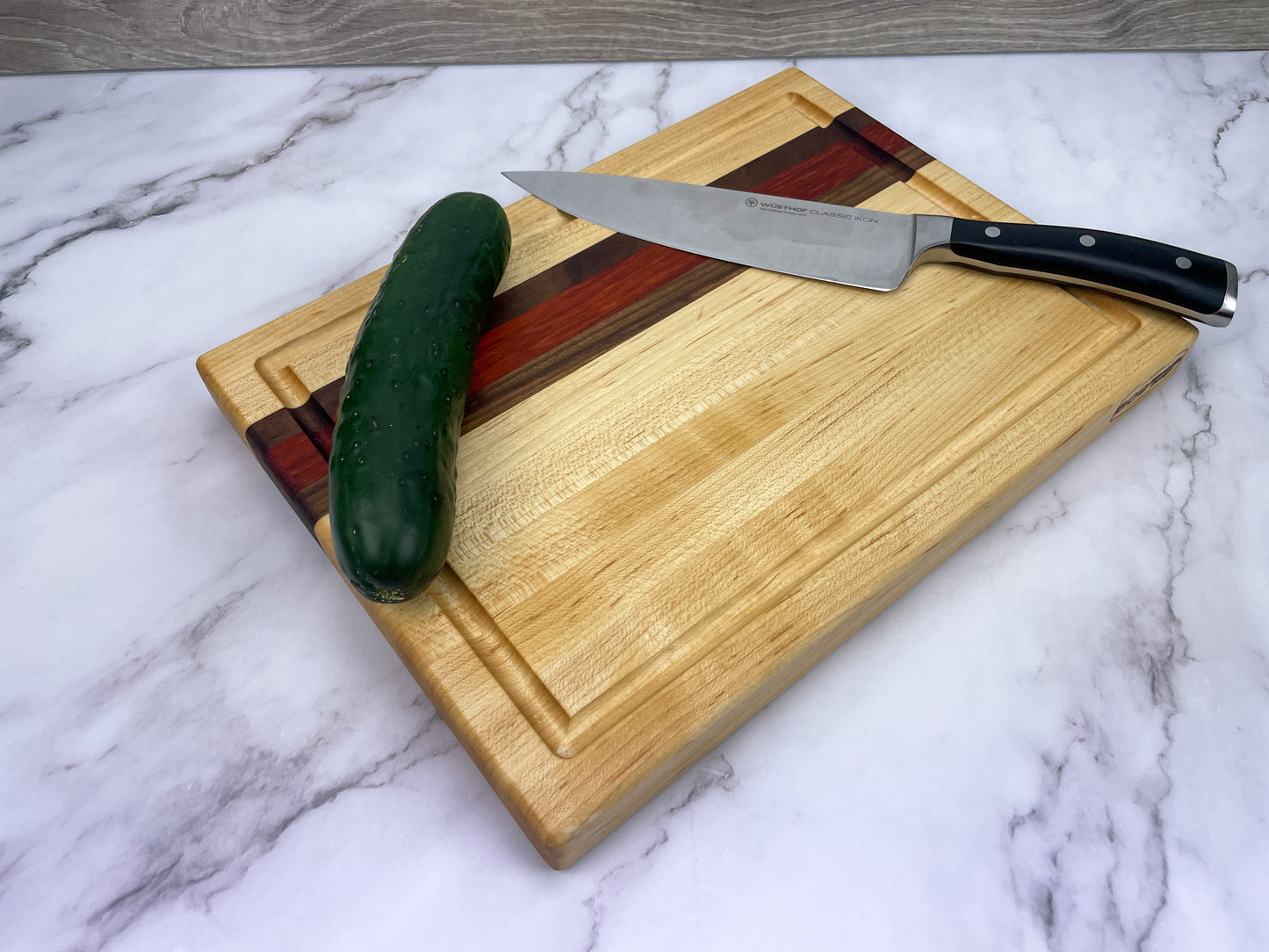 Maple, Bloodwood, Walnut - Cutting Board (Signature Series)
