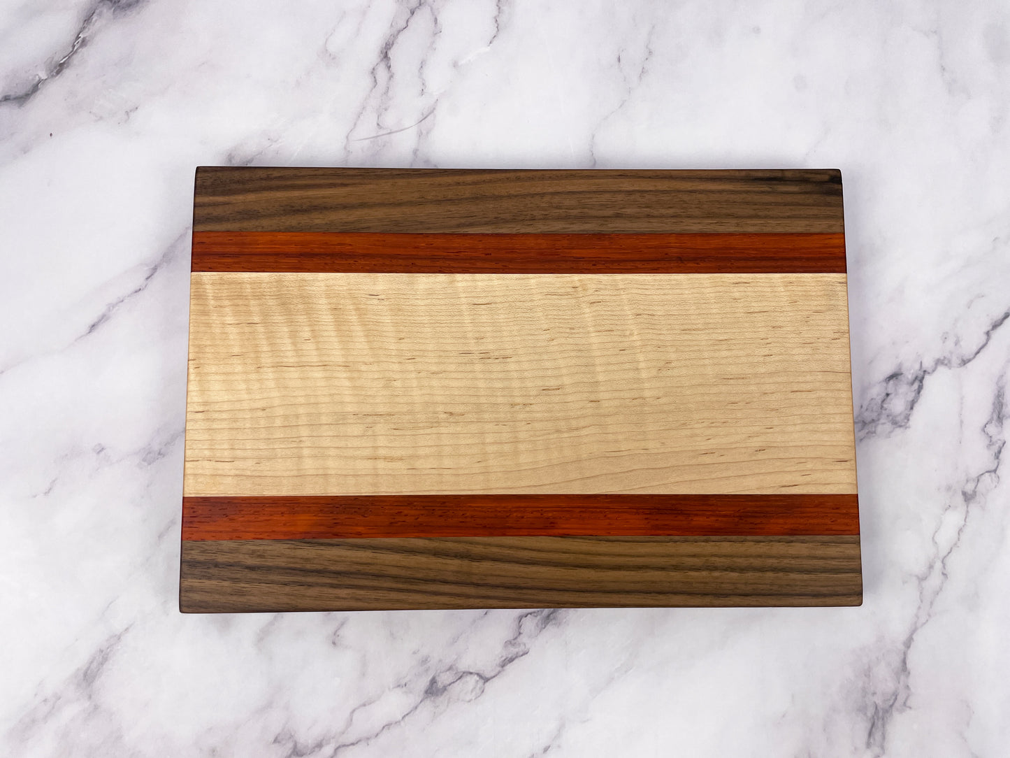 Curly Maple, Walnut, Padauk - Cutting Board (Everyday Series)