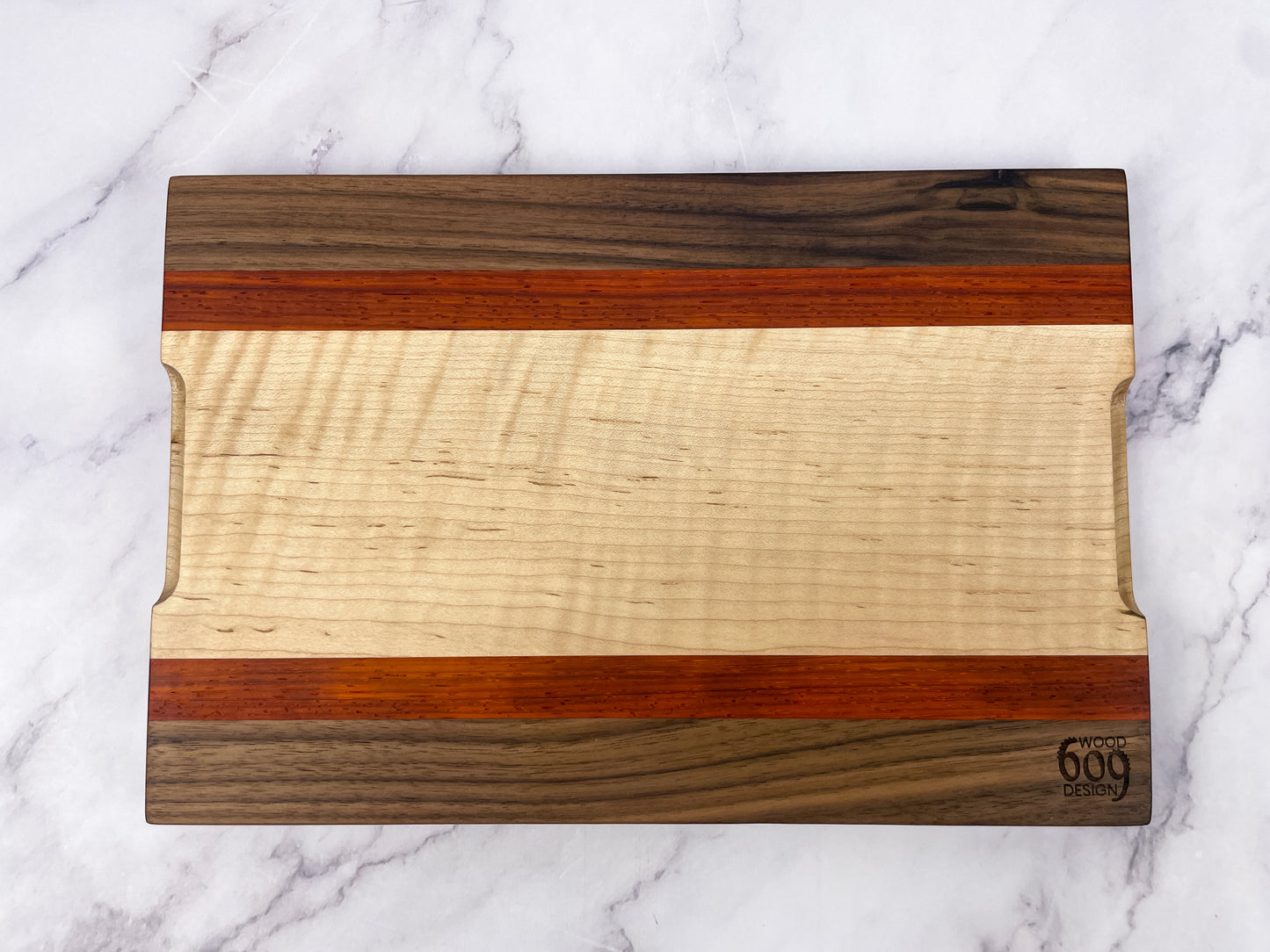 Curly Maple, Walnut, Padauk - Cutting Board (Everyday Series)
