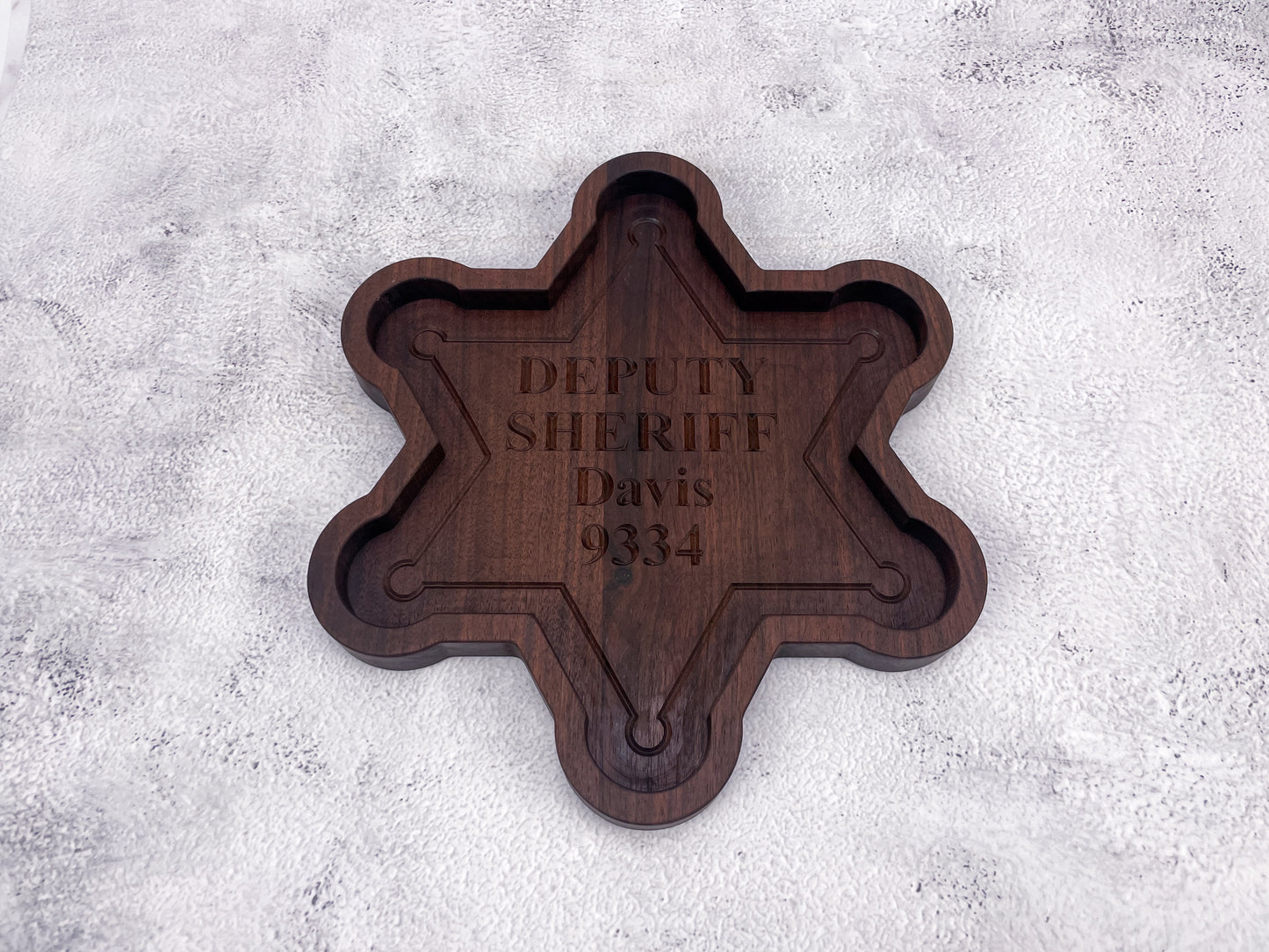 6 Point Sheriff Badge Catch All Tray