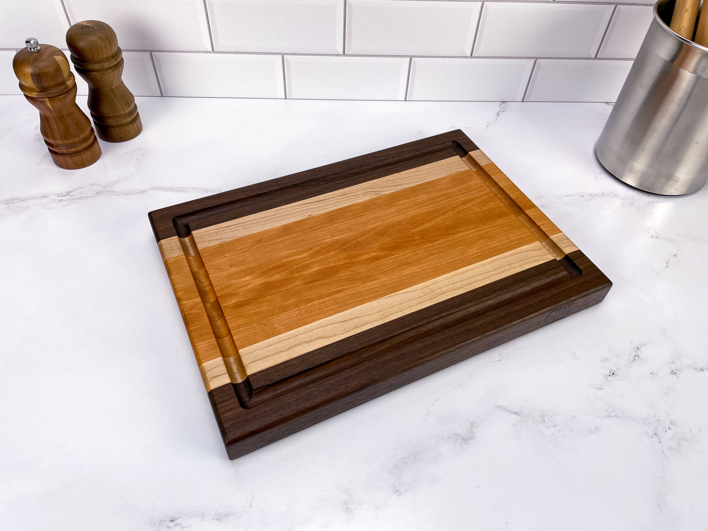 Cherry, Walnut and Maple - Cutting Board (Signature Series)