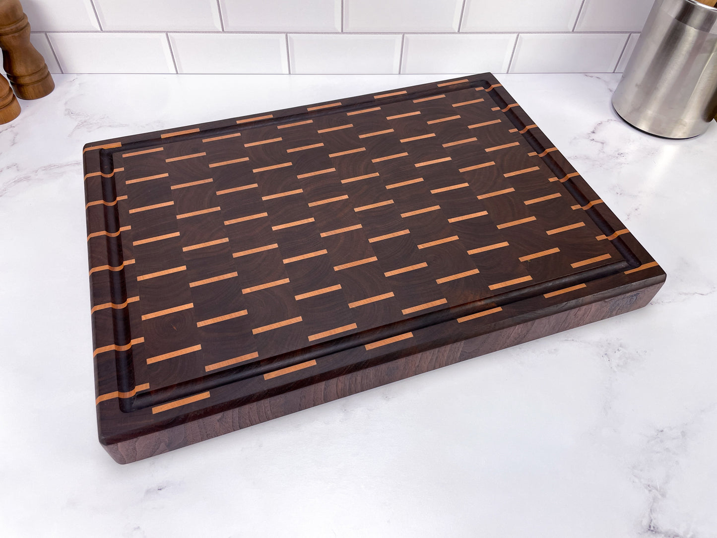 Walnut and Maple End Grain Chopping Block