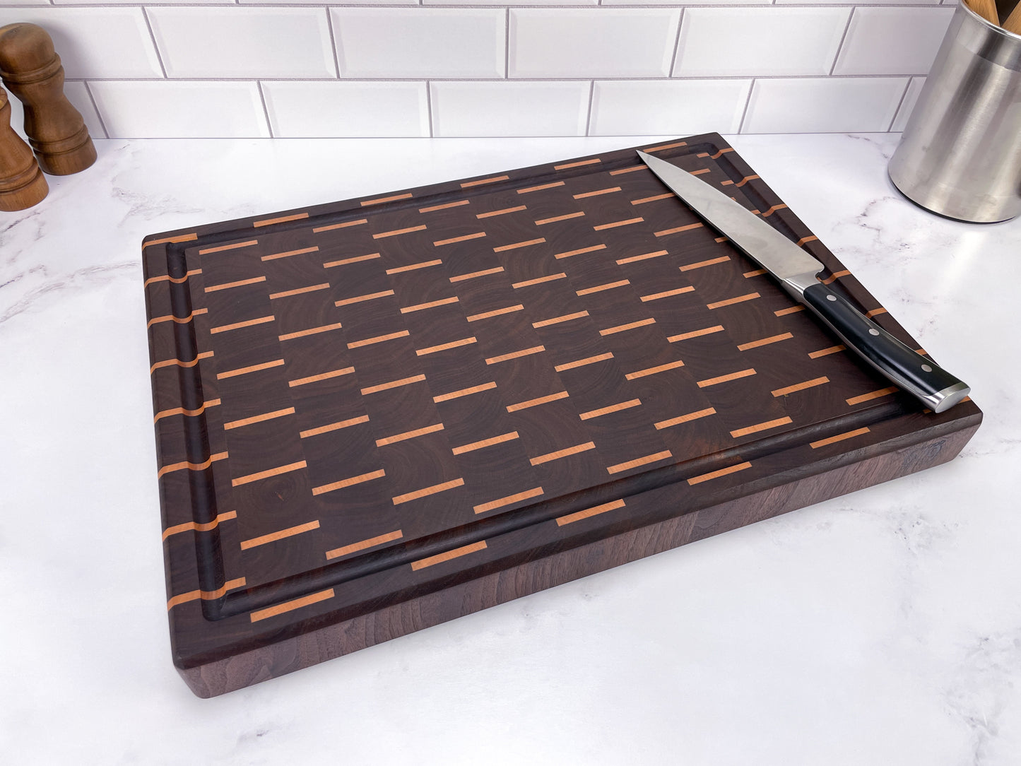 Walnut and Maple End Grain Chopping Block
