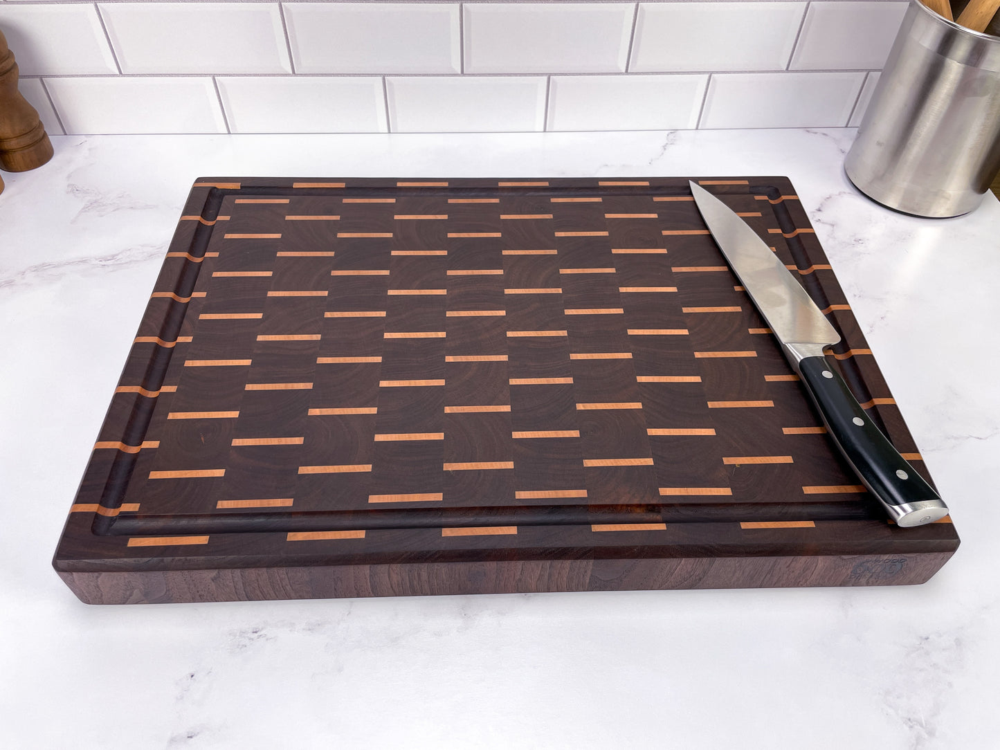 Walnut and Maple End Grain Chopping Block