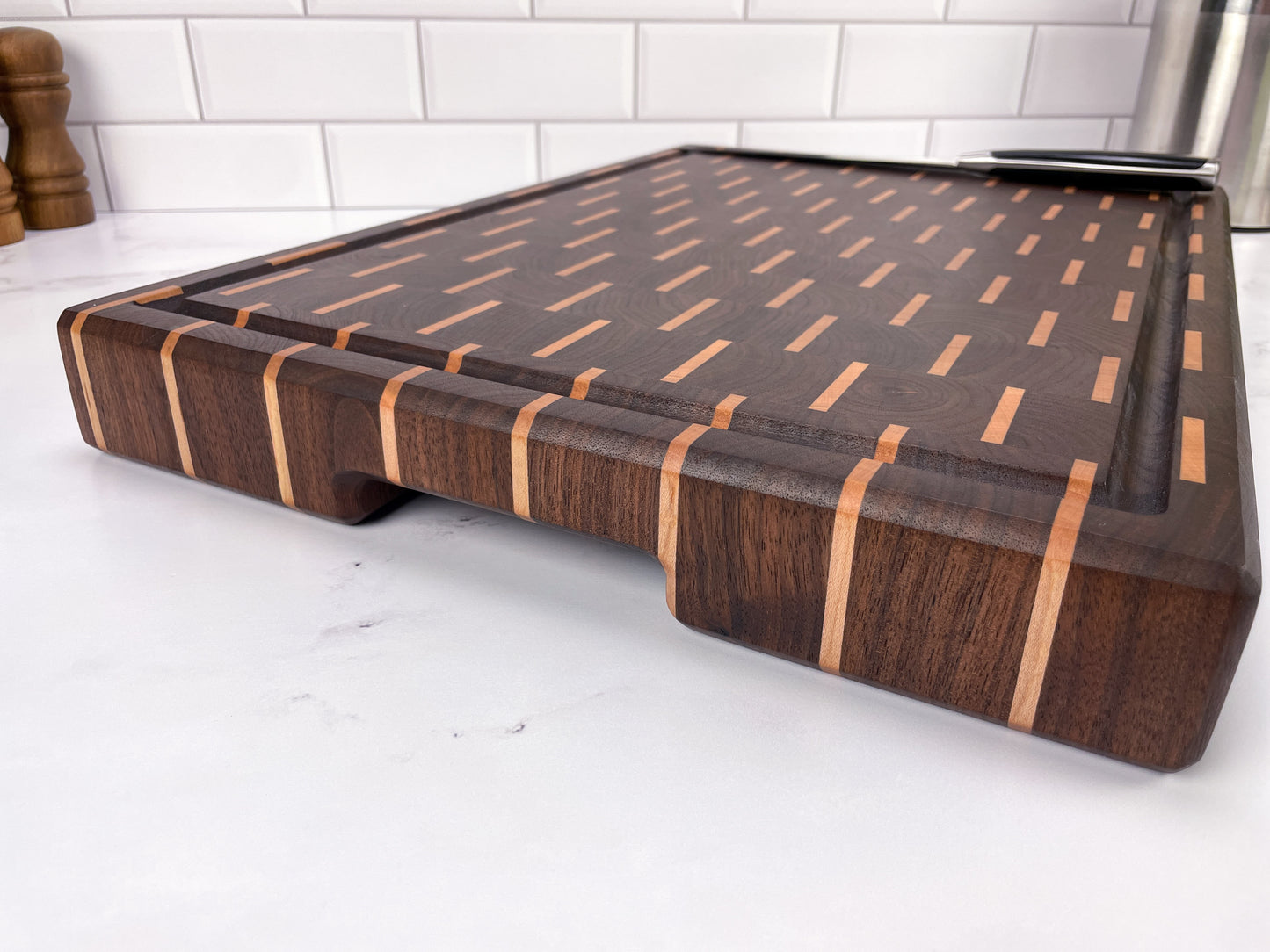 Walnut and Maple End Grain Chopping Block