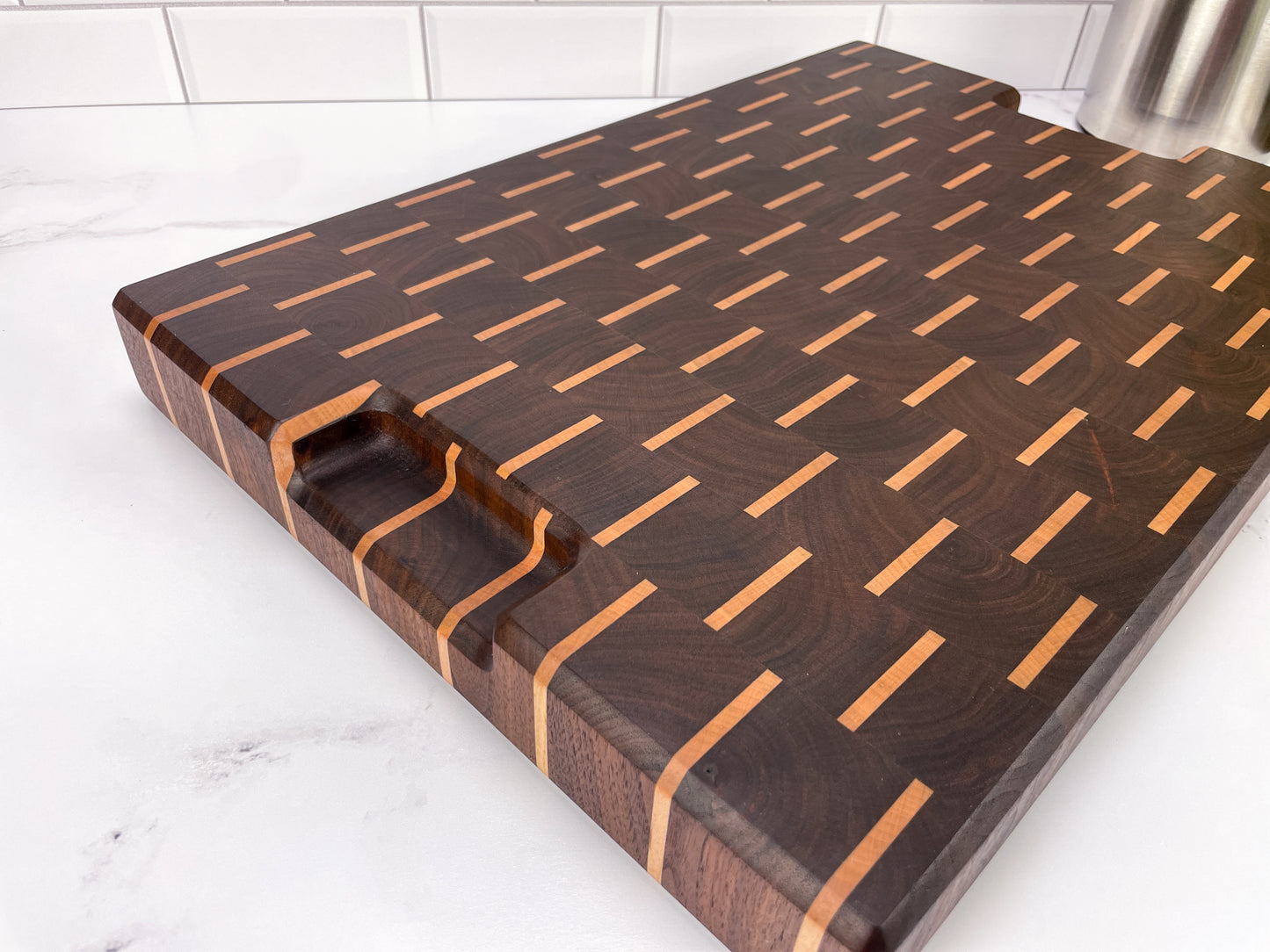 Walnut and Maple End Grain Chopping Block