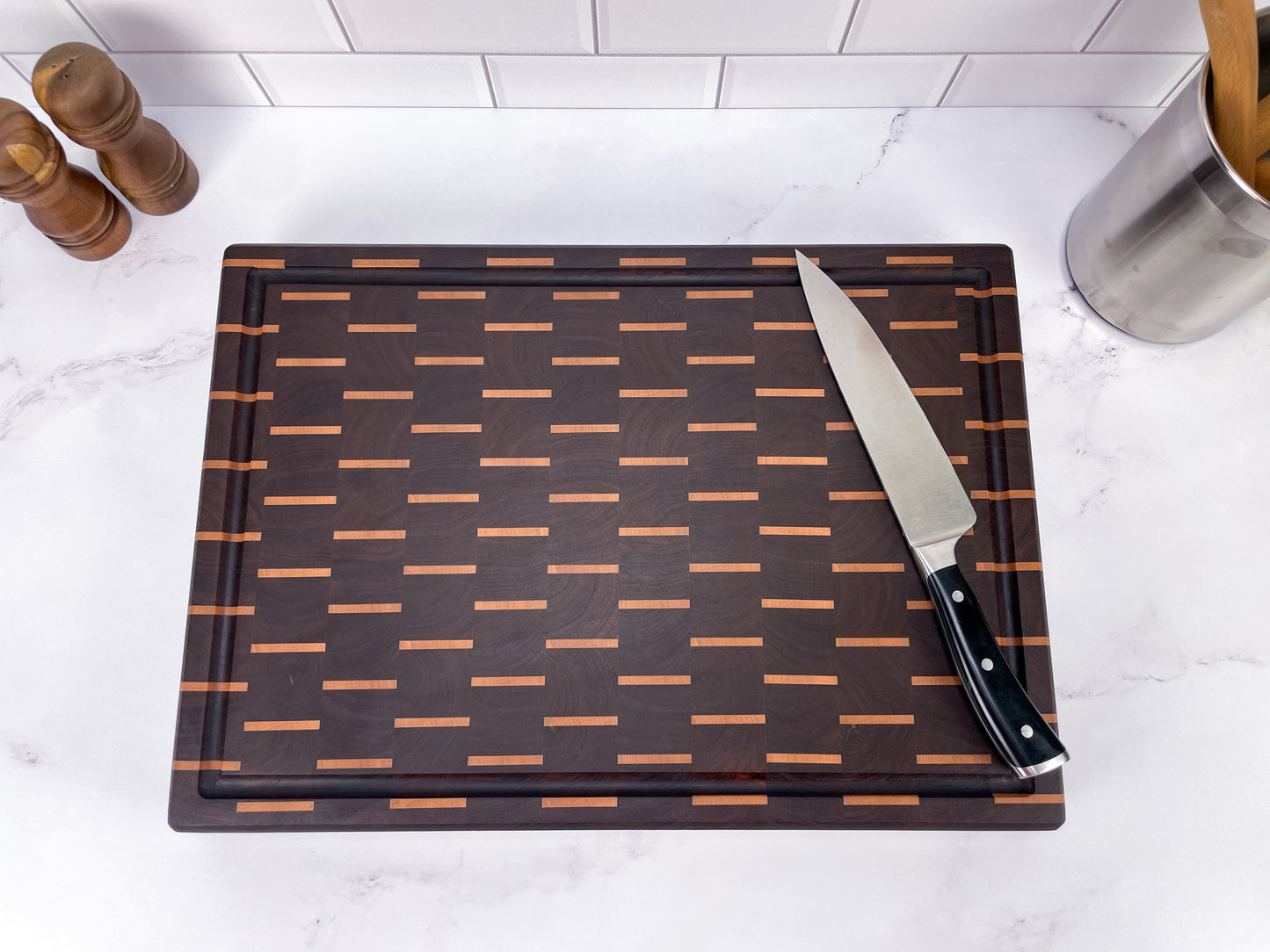 Walnut and Maple End Grain Chopping Block