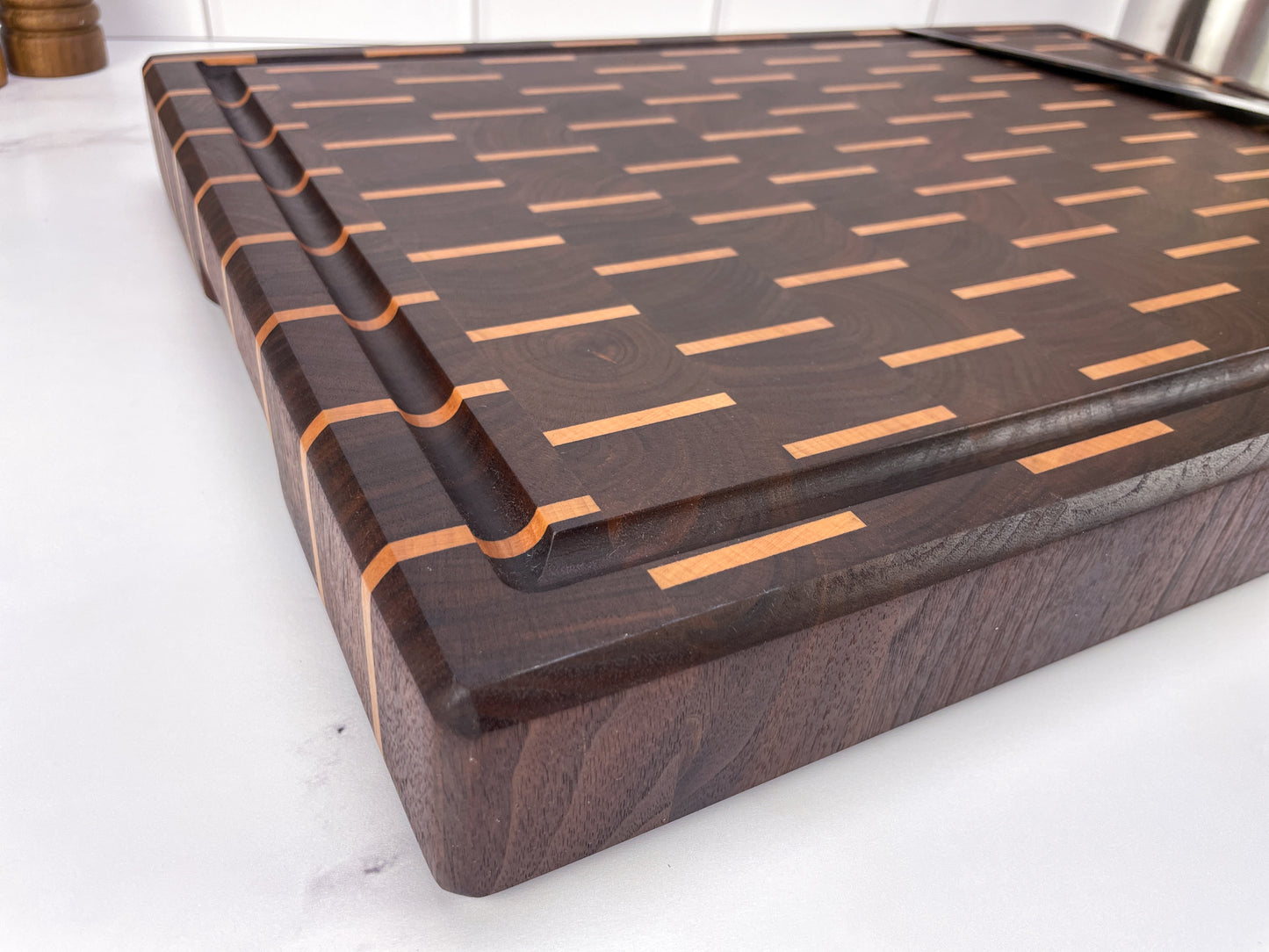 Walnut and Maple End Grain Chopping Block