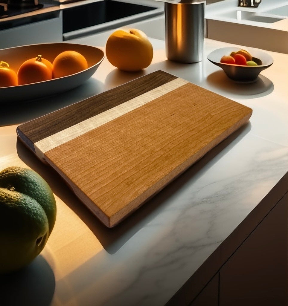 Cherry, Walnut, Curly Maple - Cutting Board (Everyday Series)