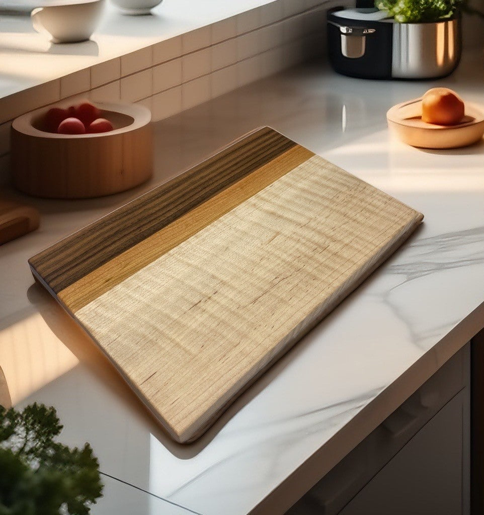 Curly Maple, Walnut, Cherry - Cutting Board (Everyday Series)