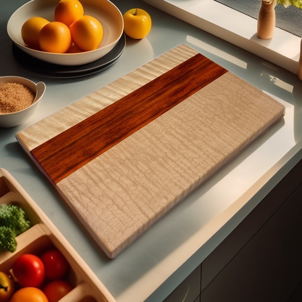 Curly Maple, Padauk - Cutting Board (Everyday Series)