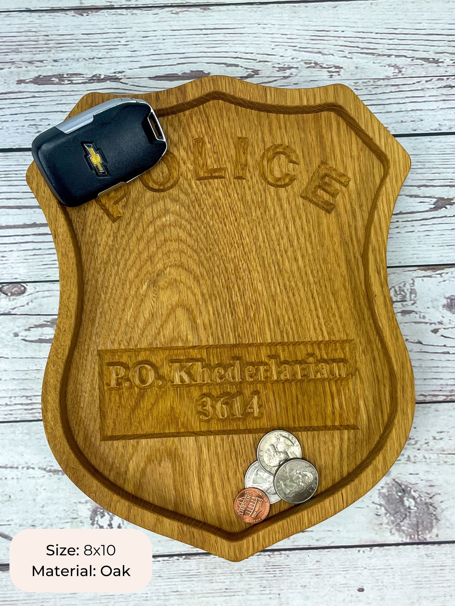 Police Badge Catch All Tray