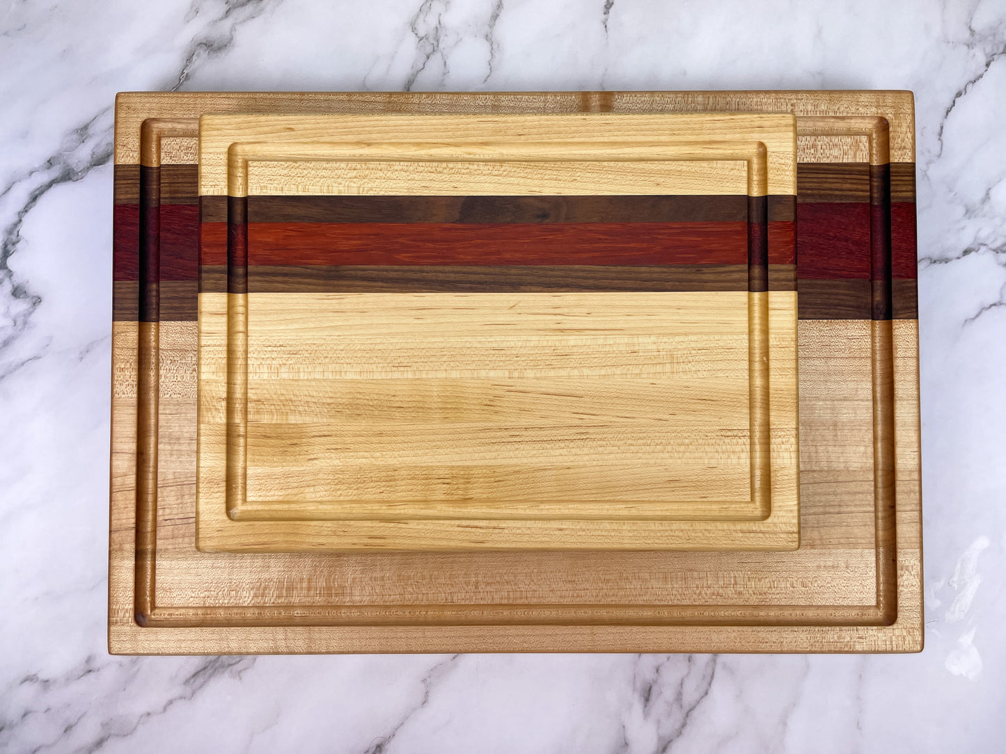 Maple, Bloodwood, Walnut - Cutting Board (Signature Series)