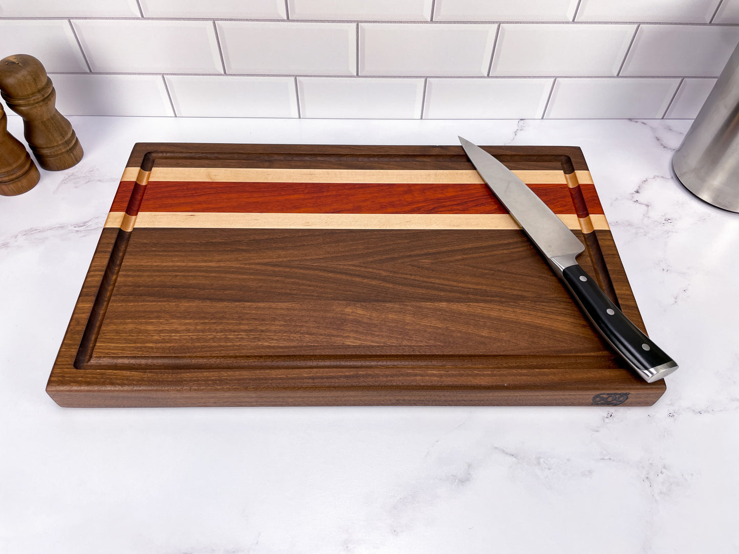 Walnut, Padauk, and Maple - Cutting Board (Signature Series)