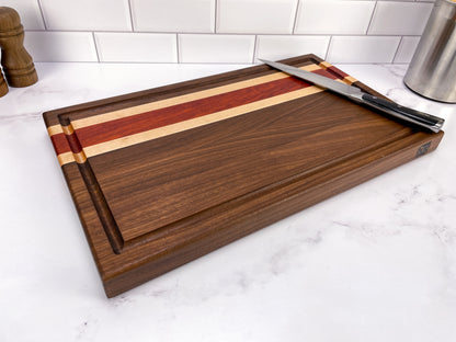 Walnut, Padauk, and Maple - Cutting Board (Signature Series)