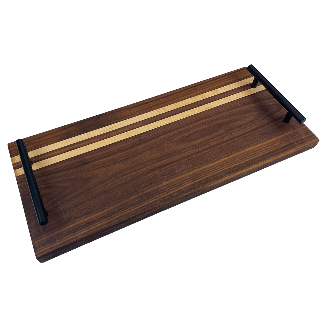 Modern Walnut and Maple Charcuterie Tray