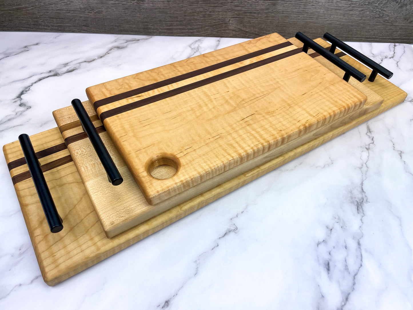 Modern Maple and Walnut Charcuterie Tray