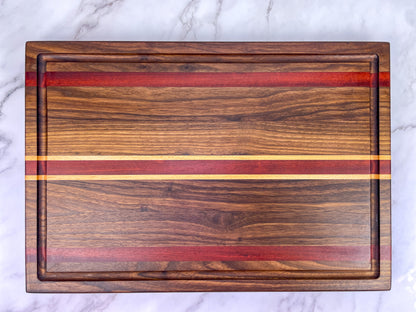 Walnut, Bloodwood, and Maple - Cutting Board (Signature Series)