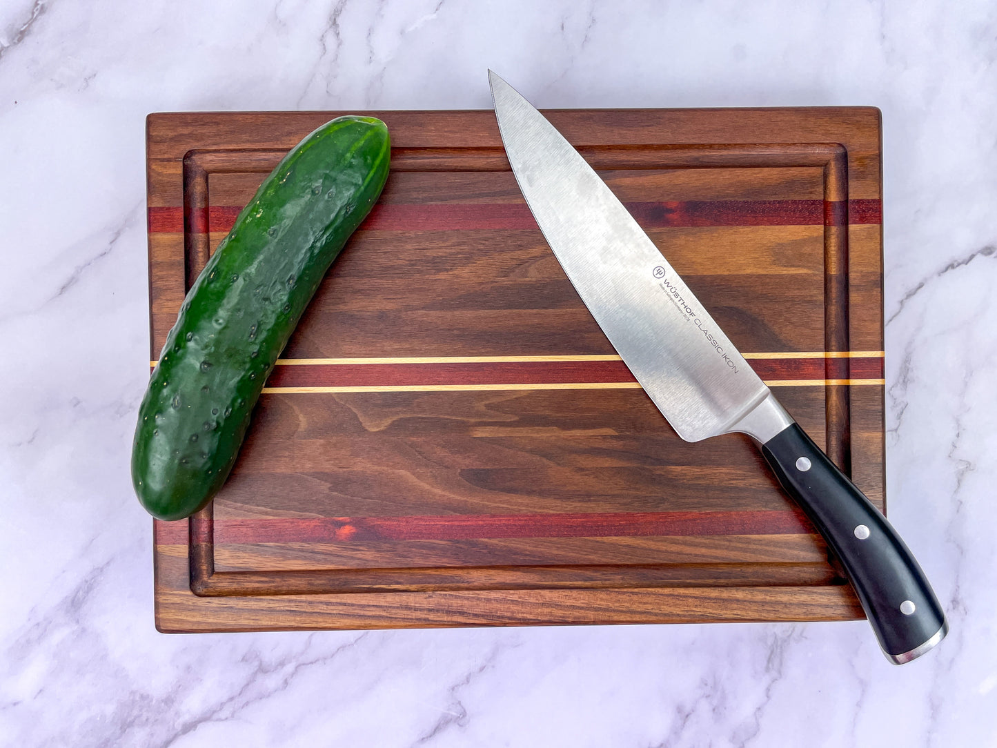 Walnut, Bloodwood, and Maple - Cutting Board (Signature Series)