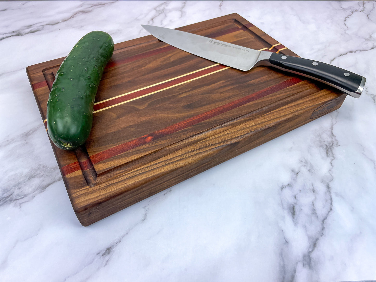 Walnut, Bloodwood, and Maple - Cutting Board (Signature Series)