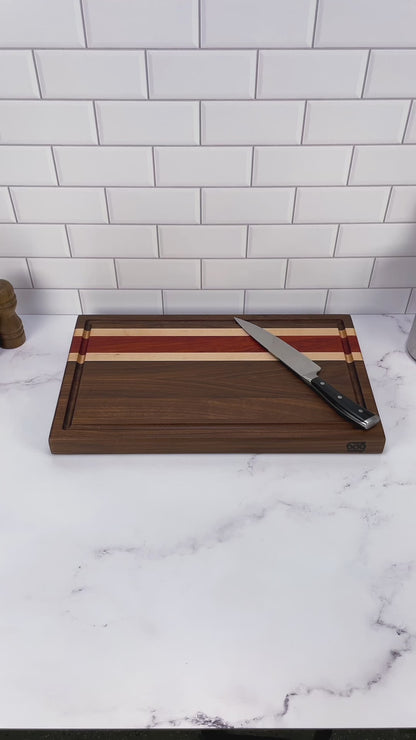 Walnut, Padauk, and Maple - Cutting Board (Signature Series)